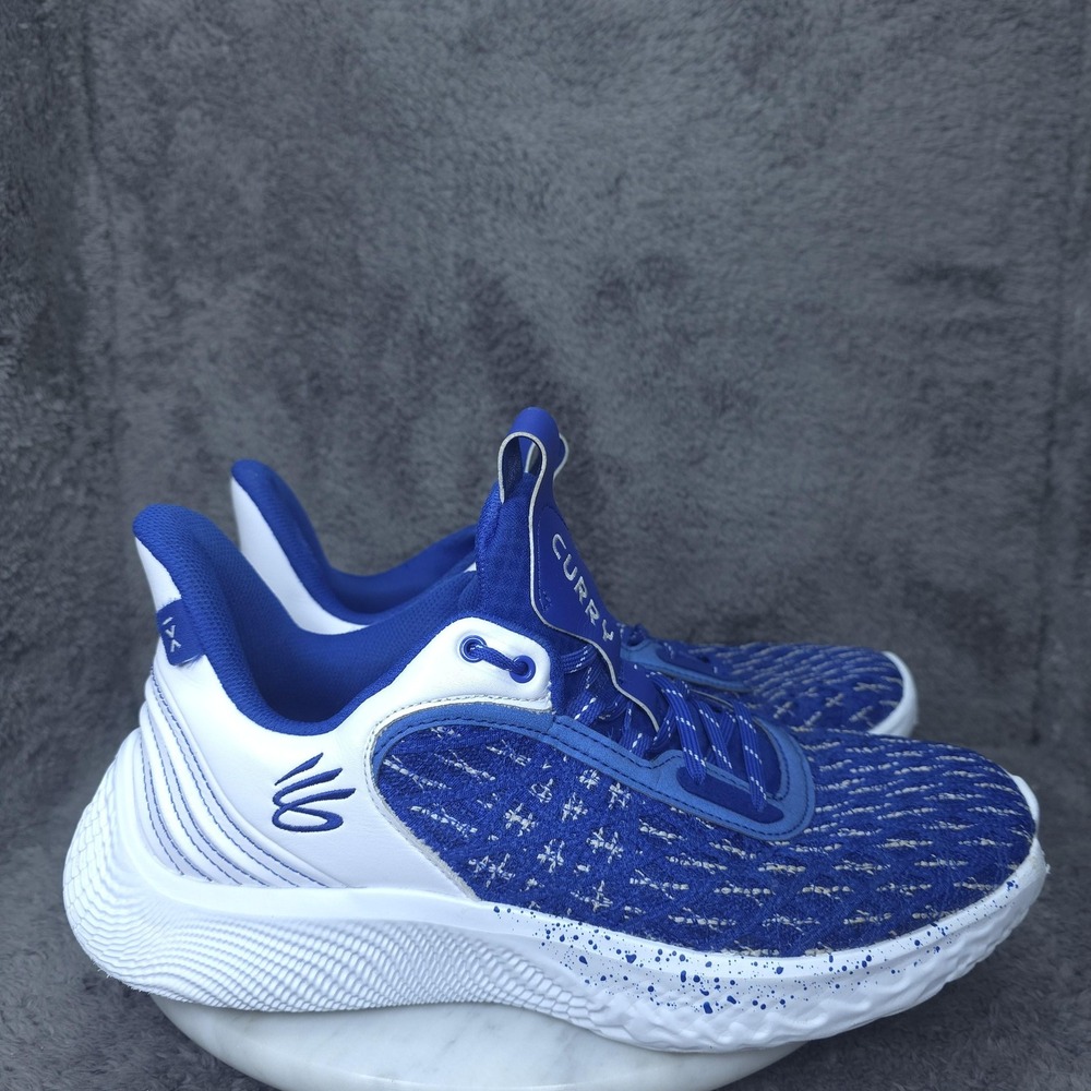Under Armour Curry Flow Shoes Mens 11 Blue Basketball Sneakers Low Top